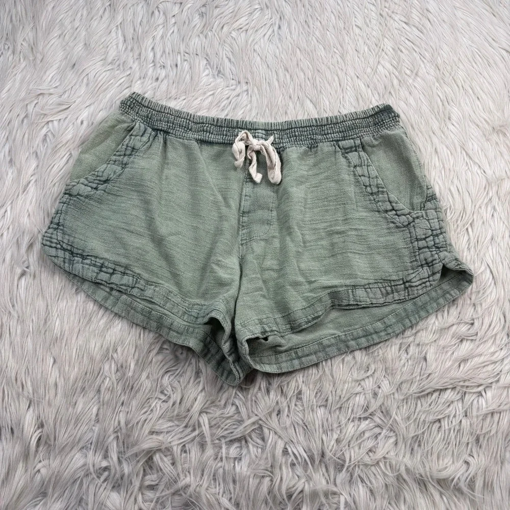 Rip Curl Women's S Mineral Green Pull On Shorts Beach Boho Resort